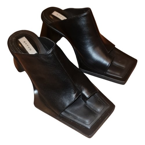 Pre-owned Eytys Leather Heels In Black