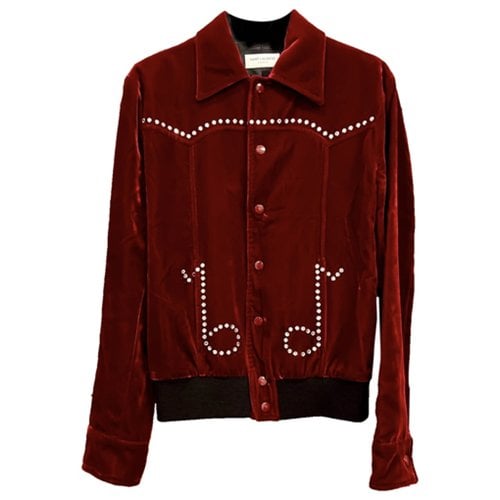 Pre-owned Saint Laurent Velvet Jacket In Red