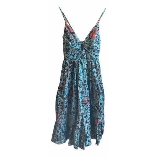 Pre-owned Ulla Johnson Mid-length Dress In Turquoise