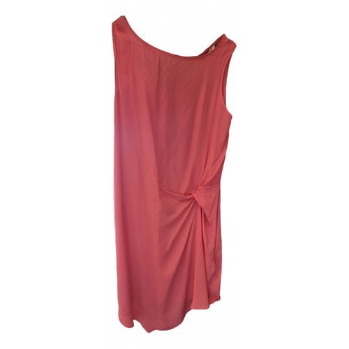 Pre-owned Kaos Silk Mid-length Dress In Pink
