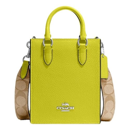 Pre-owned Coach Leather Tote In Yellow