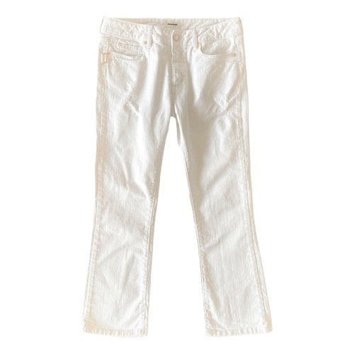 Pre-owned Zadig & Voltaire Straight Jeans In White