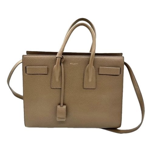 Pre-owned Saint Laurent Leather Crossbody Bag In Camel