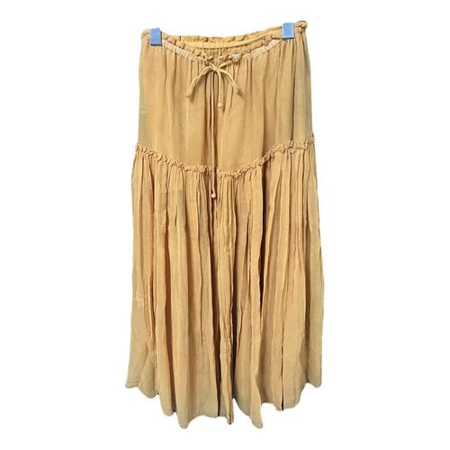 Pre-owned Apiece Apart Mid-length Skirt In Yellow