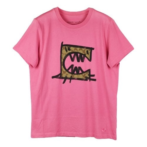 Pre-owned Coach T-shirt In Pink