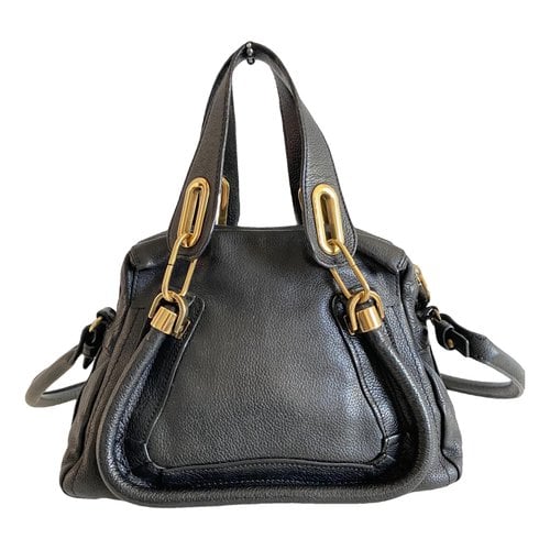Pre-owned Chloé Paraty Leather Handbag In Black