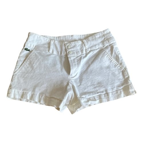 Pre-owned Lacoste Mini Short In White