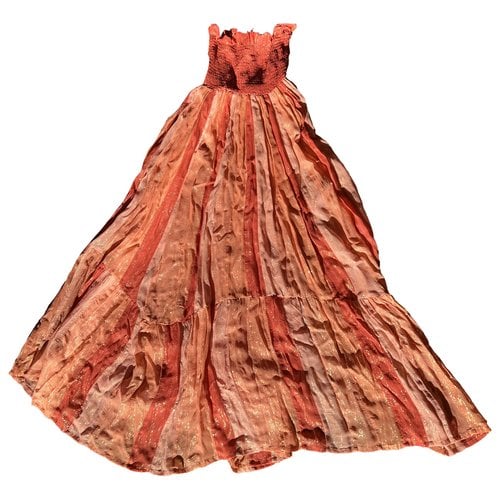 Pre-owned Sundress Mid-length Dress In Orange
