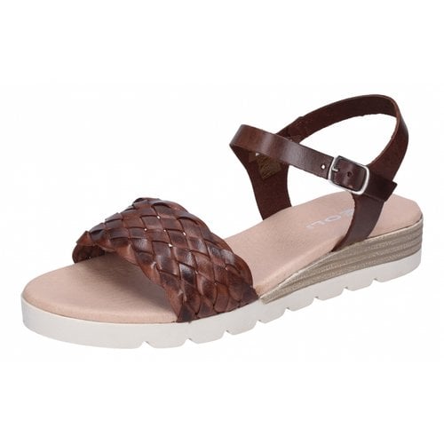 Pre-owned Rizzoli Leather Sandals In Brown