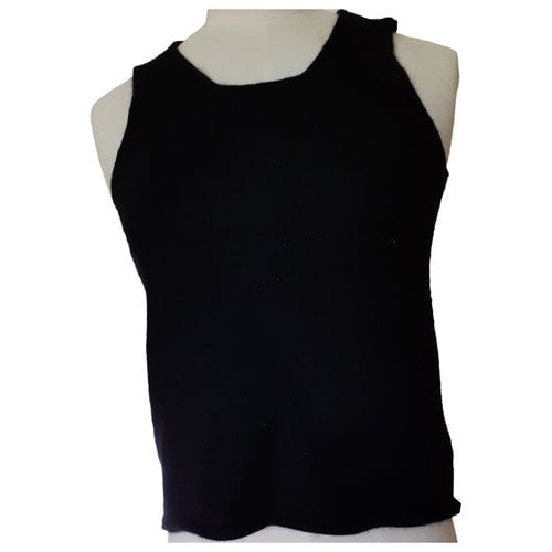 Pre-owned Dkny Cashmere Vest In Black