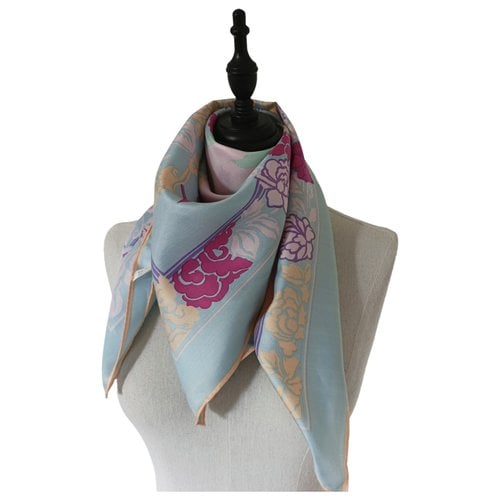 Pre-owned Jacques Fath Silk Handkerchief In Multicolour