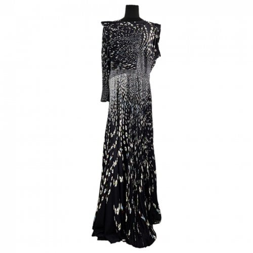 Pre-owned Givenchy Silk Maxi Dress In Navy