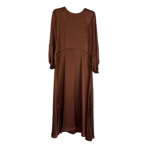 Pre-owned Second Female Mid-length Dress In Brown