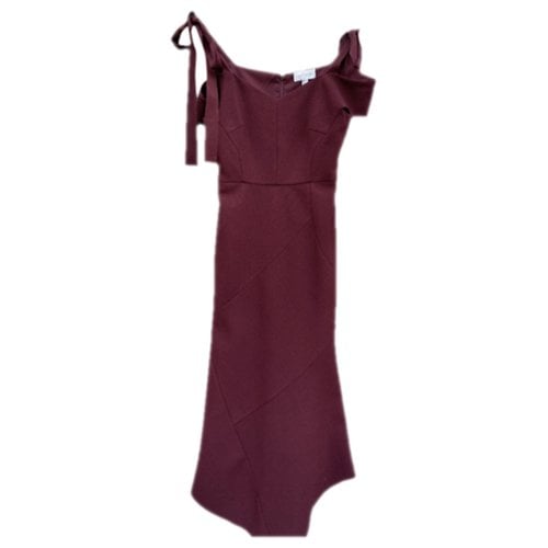 Pre-owned Rebecca Vallance Mid-length Dress In Burgundy