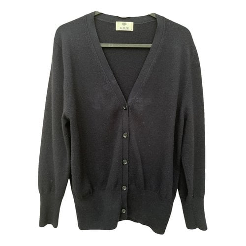 Pre-owned Allude Cashmere Cardigan In Navy