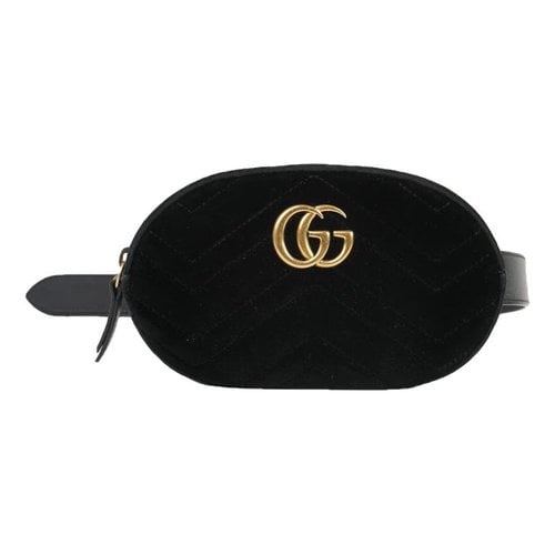 Pre-owned Gucci Cloth Crossbody Bag In Black
