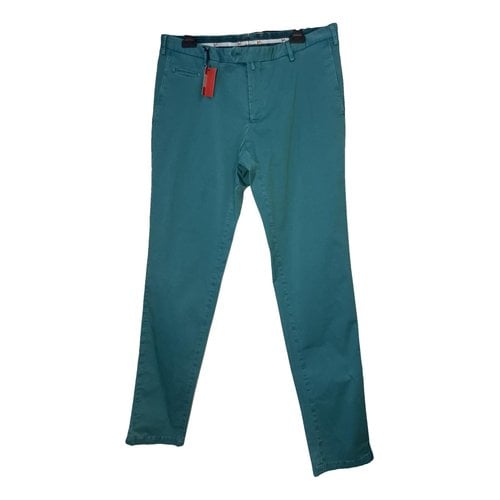 Pre-owned Isaia Trousers In Turquoise