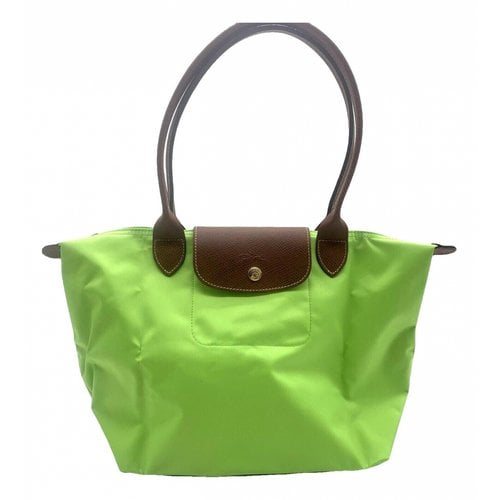 Pre-owned Longchamp Leather Handbag In Green