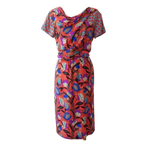 Pre-owned Etro Silk Mid-length Dress In Multicolour