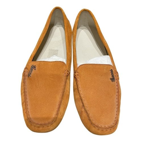 Pre-owned Gucci Flats In Orange
