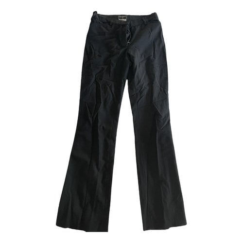 Pre-owned Chanel Wool Trousers In Black