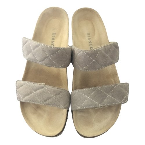 Pre-owned Bianco Leather Mules In Other
