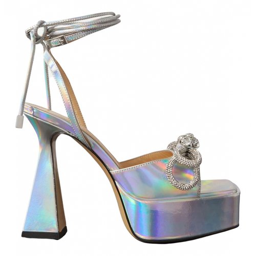 Pre-owned Mach & Mach Leather Heels In Silver