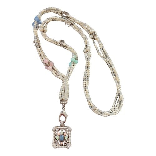Pre-owned Chanel Baroque Long Necklace In Multicolour