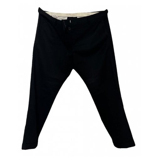 Pre-owned Mauro Grifoni Wool Trousers In Black