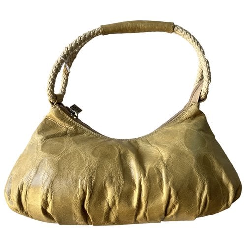 Pre-owned Braccialini Vegan Leather Handbag In Yellow