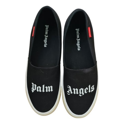 Pre-owned Palm Angels Cloth Flats In Black