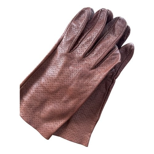 Pre-owned Longchamp Leather Gloves In Other