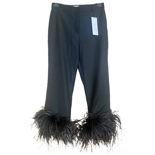 Pre-owned Magda Butrym Wool Trousers In Black