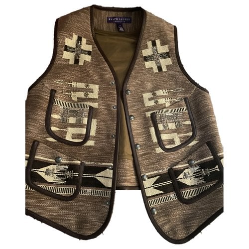Pre-owned Ralph Lauren Short Vest In Brown