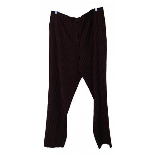 Pre-owned Givenchy Straight Pants In Brown