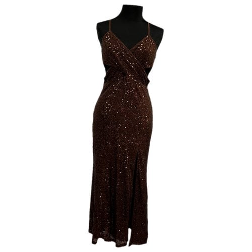 Pre-owned Saylor Maxi Dress In Brown