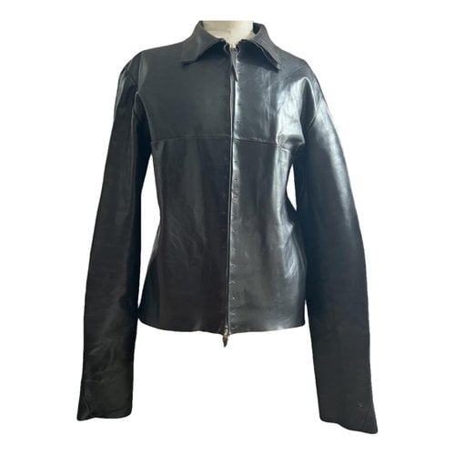 Pre-owned Ma+ Leather Jacket In Black
