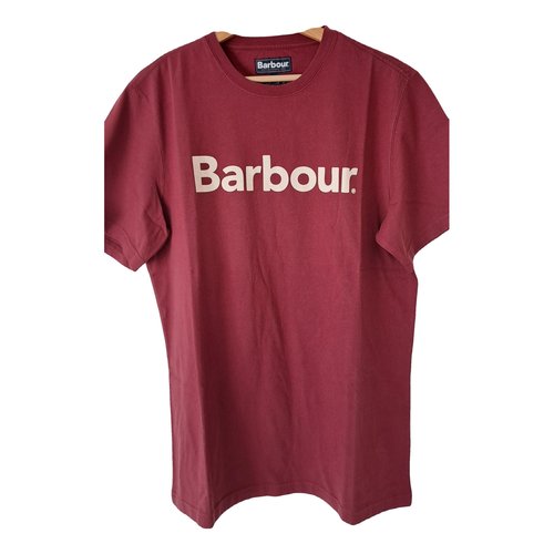 Pre-owned Barbour T-shirt In Burgundy