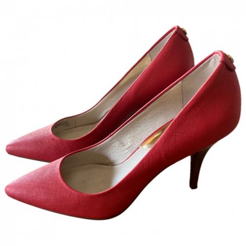 Pre-owned Michael Kors Leather Heels In Red