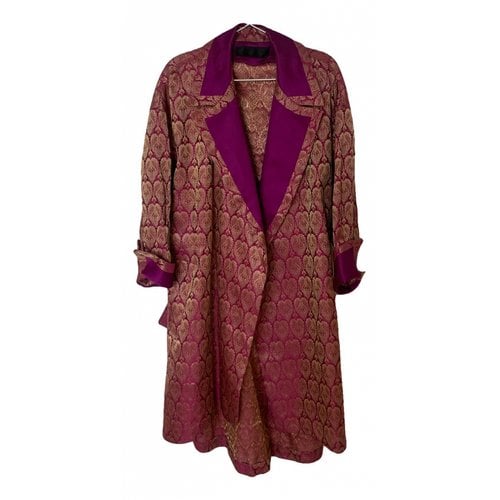 Pre-owned Haider Ackermann Trench Coat In Purple