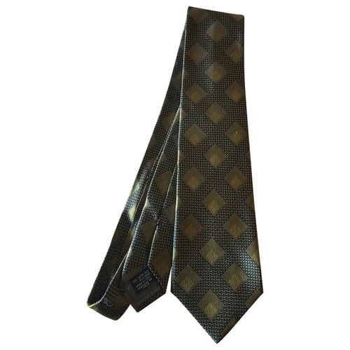 Pre-owned Giorgio Armani Silk Tie In Gold