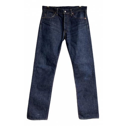 Pre-owned Momotaro Straight Jeans In Blue