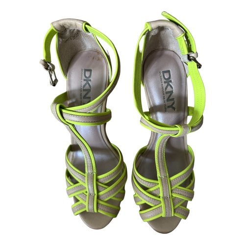 Pre-owned Dkny Leather Sandals In Other