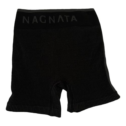 Pre-owned Nagnata Wool Mini Short In Black