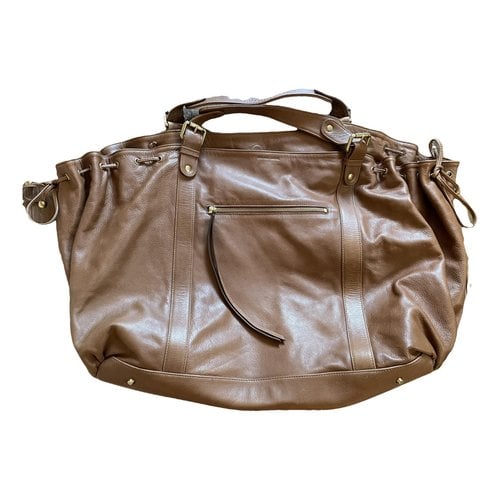 Pre-owned Gerard Darel Leather Travel Bag In Camel