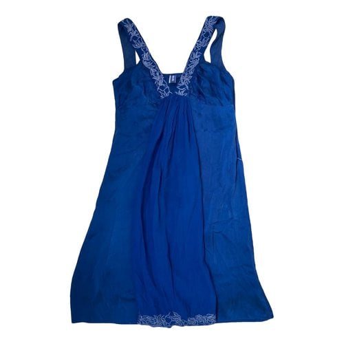 Pre-owned Jean Paul Gaultier Silk Mini Dress In Blue
