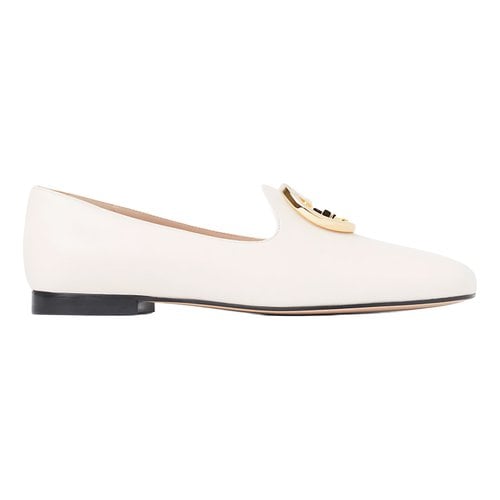 Pre-owned Gucci Blondie Leather Flats In White