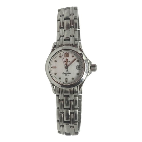 Pre-owned Omega Seamaster Watch In Silver