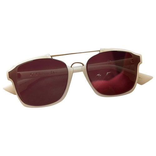 Pre-owned Dior Aviator Sunglasses In Beige