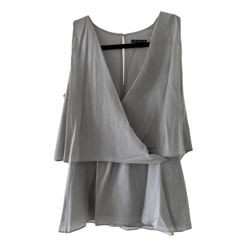 Pre-owned Theory Silk Vest In Grey